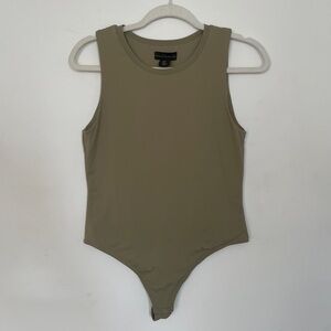 House of Harlow 1960 Muted Green sleeveless bodysuit